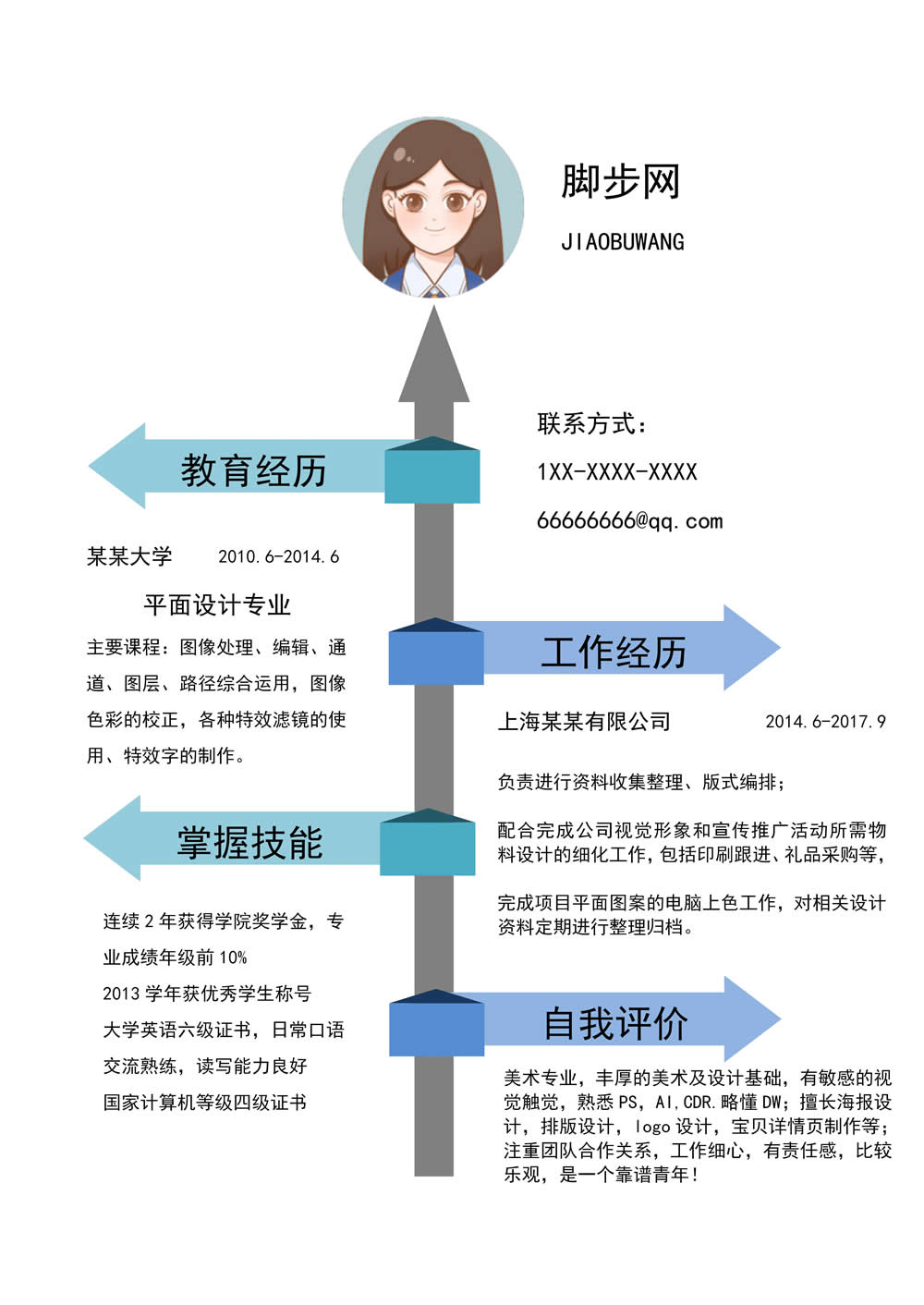 創(chuàng)意簡潔通用個人求職簡歷Word模板_01.jpg