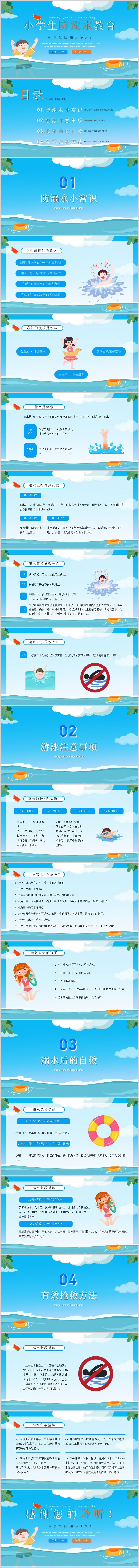 小學(xué)生防溺水安全教育卡通ppt模板_61697.png